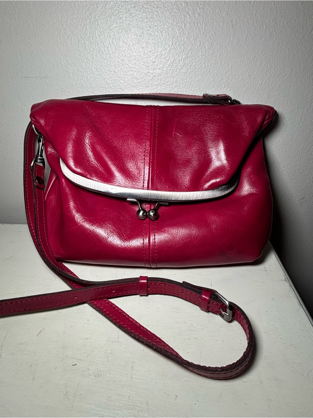 Patricia Nash Kisslock Crossbody purse/handbag Berry